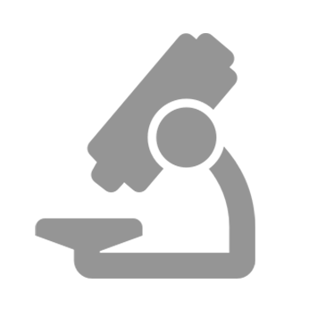 Grey microscope icon