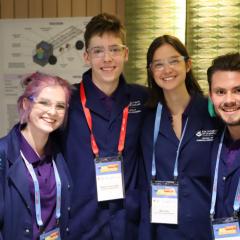 UQ students Annie Roache, Robbie van der Kreek, Mika Sato and Sergio Garcia Joya competing in the Chem-e-car competition.